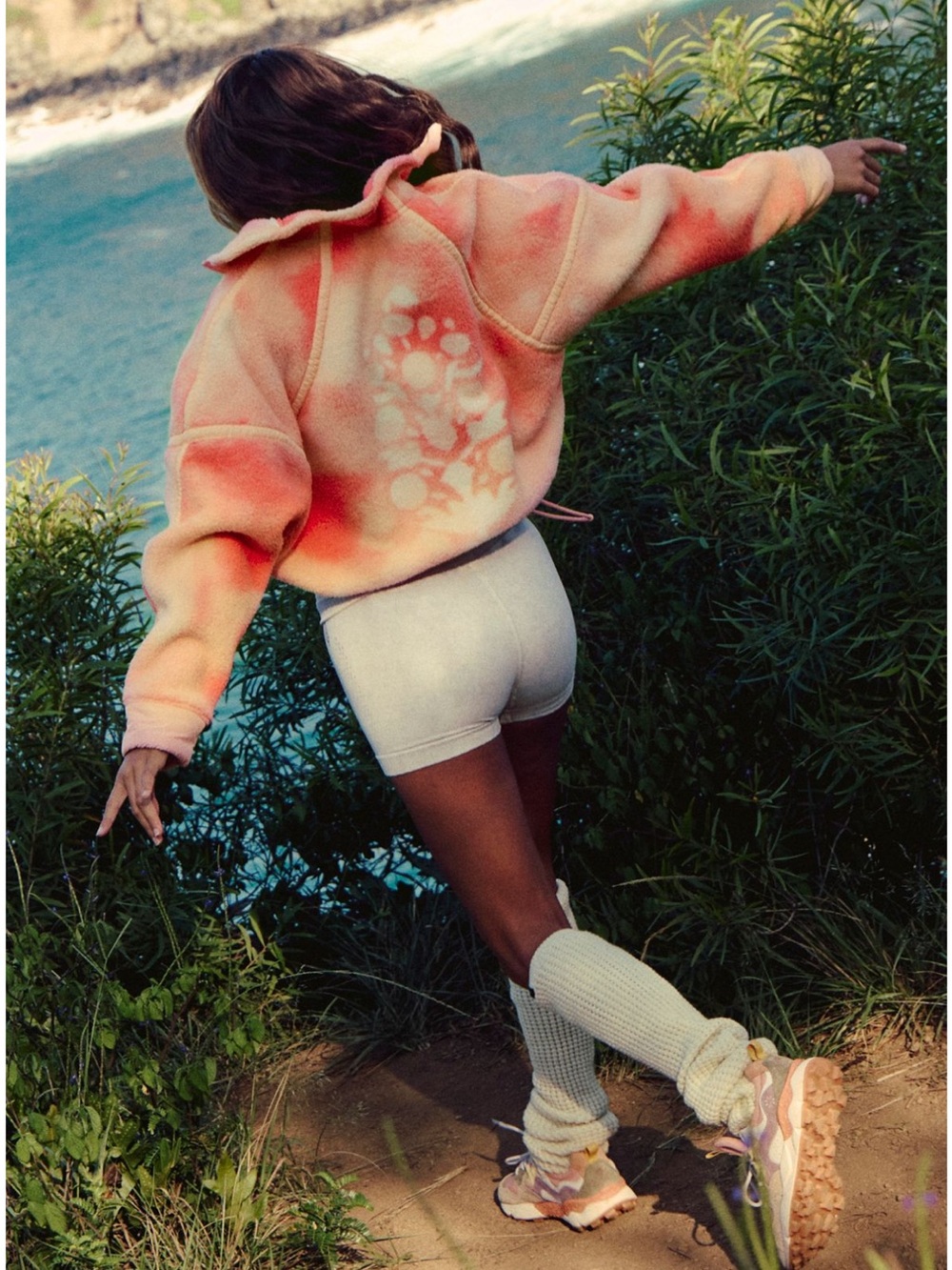 MOUNTAIN HIGH PRINTED HALF ZIP FLEECE WATERCOLOR LOGO FRUIT PUNCH COMBO
